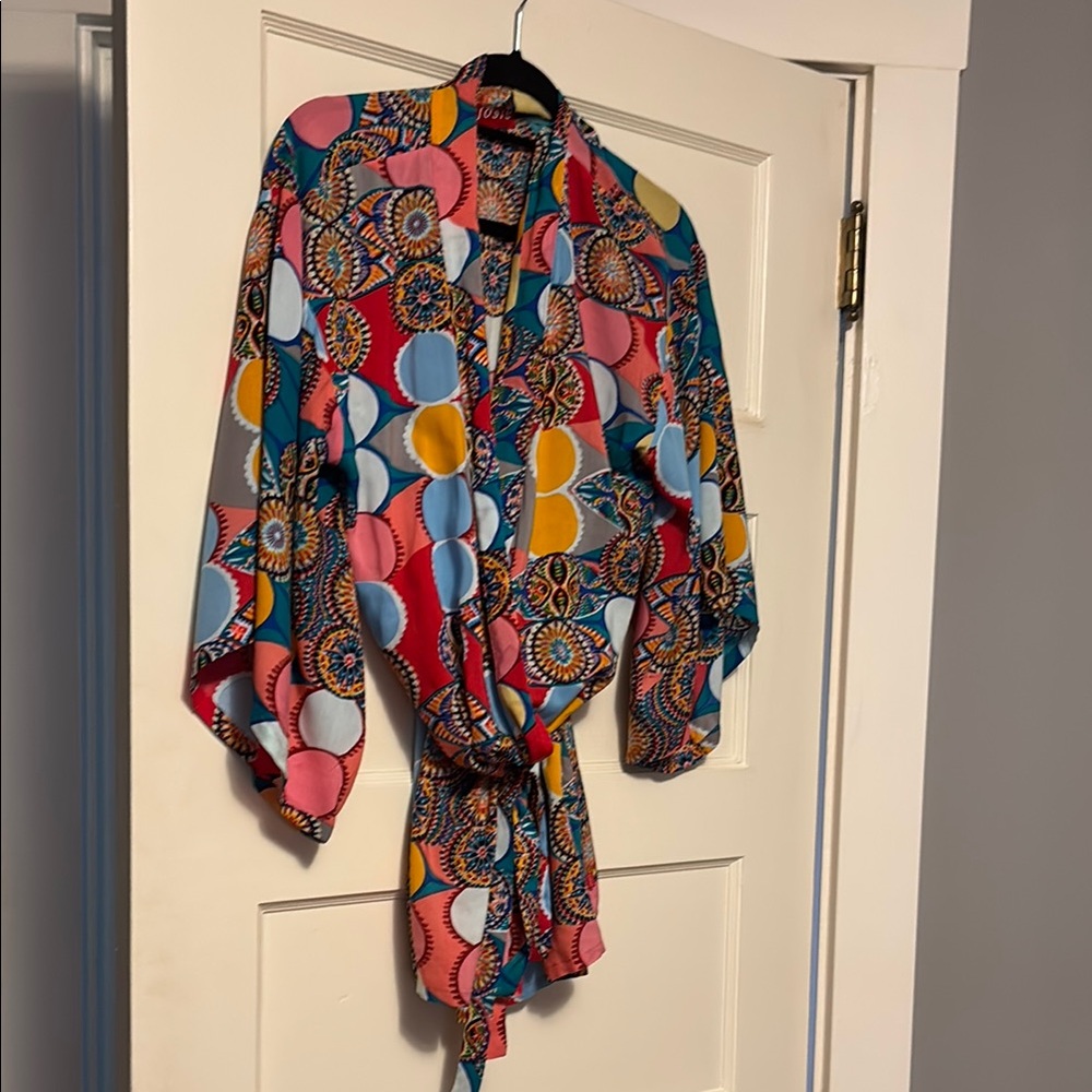 Multicolor Geometric Kimono